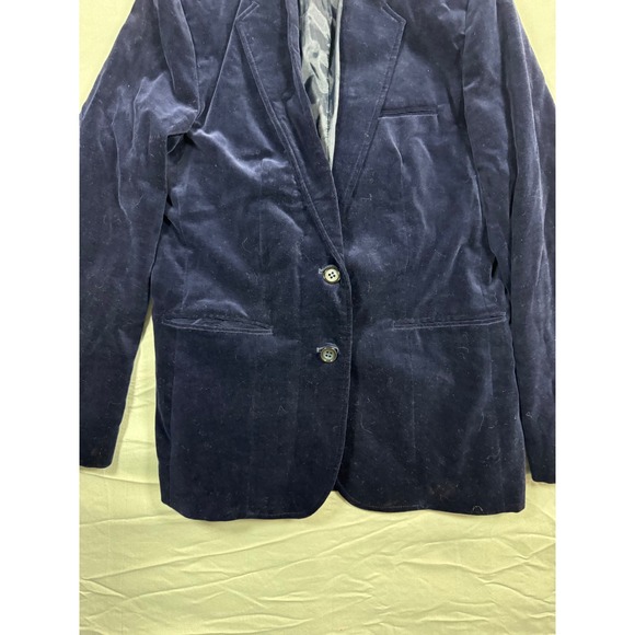 Marsala Velvet Blazer Navy Blue Fine Fashion Sportswear Size 11/12 - Picture 5 of 10